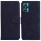 For OPPO Realme 9 Pro Skin Feel Pure Color Flip Leather Phone Case(Black) - 1