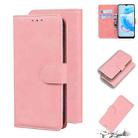 For OPPO Realme C20 Skin Feel Pure Color Flip Leather Phone Case(Pink) - 1