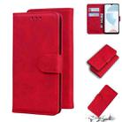 For OPPO Realme C21 Skin Feel Pure Color Flip Leather Phone Case(Red) - 1