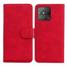 For OPPO Realme Narzo 50A Skin Feel Pure Color Flip Leather Phone Case(Red) - 1