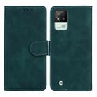 For OPPO Realme Narzo 50i Skin Feel Pure Color Flip Leather Phone Case(Green) - 1