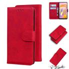 For OPPO Realme X7 5G (India)/V15 5G Skin Feel Pure Color Flip Leather Phone Case(Red) - 1