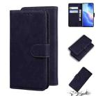 For OPPO Reno5 Pro 5G Skin Feel Pure Color Flip Leather Phone Case(Black) - 1