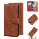 For OPPO Realme 7/Realme Narzo 20 Pro Skin Feel Pure Color Flip Leather Phone Case(Brown) - 1