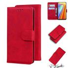 For OPPO Realme 7/Realme Narzo 20 Pro Skin Feel Pure Color Flip Leather Phone Case(Red) - 1