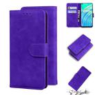 For OPPO Realme 7I/Realme C17 Skin Feel Pure Color Flip Leather Phone Case(Purple) - 1