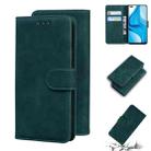 For OPPO Reno4 Lite/F17 Pro/A93/Reno4 F Skin Feel Pure Color Flip Leather Phone Case(Green) - 1