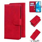 For OPPO Reno4 Lite/F17 Pro/A93/Reno4 F Skin Feel Pure Color Flip Leather Phone Case(Red) - 1