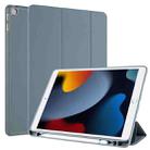 For iPad 10.2 Horizontal Flip Tablet PC PU Leather Case with Three-folding Holder & Pen Slot(Pine Needle Green) - 1