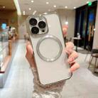 For iPhone 12 Pro Max MagSafe Magnetic TPU Case with Glass Lens(Silver) - 1