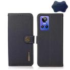 For OPPO Realme GT Neo3 KHAZNEH Custer Genuine Leather RFID Phone Case(Blue) - 1