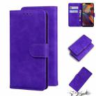 For UMIDIGI A3/A3 Pro Skin Feel Pure Color Flip Leather Phone Case(Purple) - 1