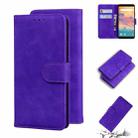 For UMIDIGI A3s Skin Feel Pure Color Flip Leather Phone Case(Purple) - 1