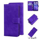 For UMIDIGI A5 Pro Skin Feel Pure Color Flip Leather Phone Case(Purple) - 1