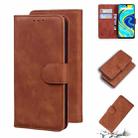 For UMIDIGI A7 Pro Skin Feel Pure Color Flip Leather Phone Case(Brown) - 1
