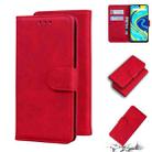 For UMIDIGI A7 Pro Skin Feel Pure Color Flip Leather Phone Case(Red) - 1