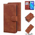 For UMIDIGI A7S Skin Feel Pure Color Flip Leather Phone Case(Brown) - 1