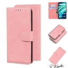 For UMIDIGI A9 Pro Skin Feel Pure Color Flip Leather Phone Case(Pink) - 1