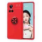 For OPPO Realme GT Neo3 Metal Ring Holder 360 Degree Rotating TPU Phone Case(Red) - 1