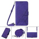 For Samsung Galaxy S20 Crossbody 3D Embossed Flip Leather Phone Case(Purple) - 1