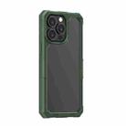 For iPhone 13 Pro Max Transparent Shockproof Case (Dark Green) - 1