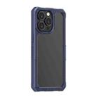 For iPhone 13 Pro Transparent Shockproof Case (Blue) - 1