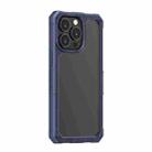 For iPhone 12 Pro Max Transparent Shockproof Case(Blue) - 1