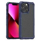 For iPhone 13 Carbon Fiber Shockproof Case(Blue) - 1