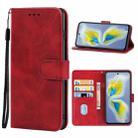 Leather Phone Case For TECNO Camon 18i(Red) - 1