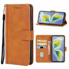 Leather Phone Case For TECNO Camon 18i(Brown) - 1