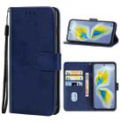 Leather Phone Case For TECNO Camon 18i(Blue) - 1