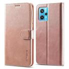 For Realme 9 Pro LC.IMEEKE Calf Texture Leather Phone Case(Rose Gold) - 1