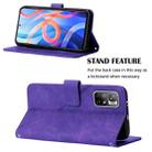 For Xiaomi Redmi Note 11 5G/Poco M4 Pro 5G Crossbody 3D Embossed Flip Leather Phone Case(Purple) - 5