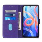 For Xiaomi Redmi Note 11 5G/Poco M4 Pro 5G Crossbody 3D Embossed Flip Leather Phone Case(Purple) - 6