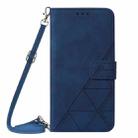 For Xiaomi Redmi Note 11 4G/Redmi 10/10 Prime Crossbody 3D Embossed Flip Leather Phone Case(Blue) - 2