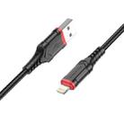 Borofone BX67 1m 2.4A USB to 8 Pin Charging Sync Data Cable(Black) - 1