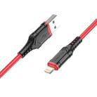 Borofone BX67 1m 2.4A USB to 8 Pin Charging Sync Data Cable(Red) - 1