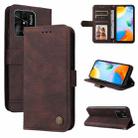 For Xiaomi Redmi 10C 4G / Redmi 10 India Version Skin Feel Life Tree Metal Button Leather Phone Case(Brown) - 1