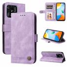 For Xiaomi Redmi 10C 4G / Redmi 10 India Version Skin Feel Life Tree Metal Button Leather Phone Case(Purple) - 1