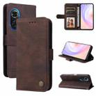 For Honor 50 SE / nova 9 SE Skin Feel Life Tree Metal Button Leather Phone Case(Brown) - 1