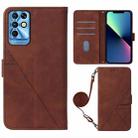 For Infinix Note 11i Crossbody 3D Embossed Flip Leather Phone Case(Brown) - 1