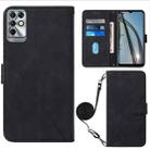 For Infinix Note 11i Crossbody 3D Embossed Flip Leather Phone Case(Black) - 1