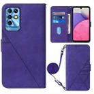 For Infinix Note 11i Crossbody 3D Embossed Flip Leather Phone Case(Purple) - 1