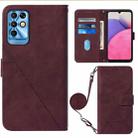 For Infinix Note 11i Crossbody 3D Embossed Flip Leather Phone Case(Wine Red) - 1
