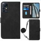 For Infinix Zero X Neo X6810 Crossbody 3D Embossed Flip Leather Phone Case(Black) - 1