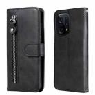 For OPPO Find X5 Pro Fashion Calf Texture Zipper Horizontal Flip Leather Case(Black) - 1