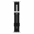 Two-color Silicone Watch Band For Apple Watch Series 8&7 41mm / SE 2&6&SE&5&4 40mm / 3&2&1 38mm(Black Grey) - 1