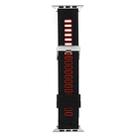 Two-color Silicone Watch Band For Apple Watch Series 9&8&7 41mm / SE 3&SE 2&6&SE&5&4 40mm / 3&2&1 38mm(Black Red) - 1