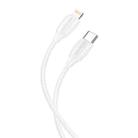 Borofone BX19 3m Type-C to 8 Pin PD 20W Charging Data Cable(White) - 1