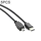 5 PCS 30cm Type-C / USB-C to Mini 8 Pin OTG Phone Data Cable for Nikon(Black) - 1